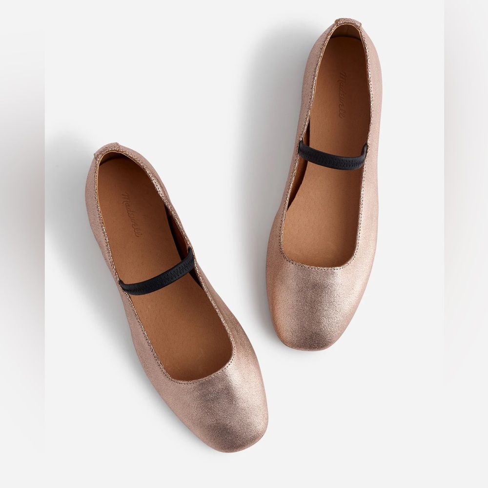 Madewell Greta Ballet Flat - Rose Gold NWT
